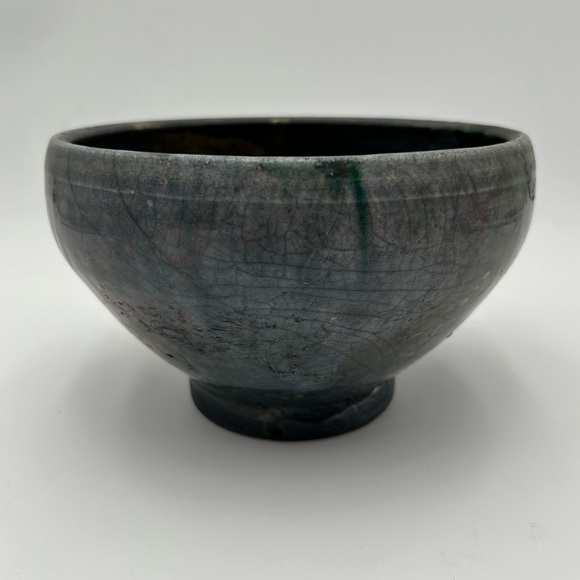 Raku Pottery Planter/Bowl - Picture 2 of 9